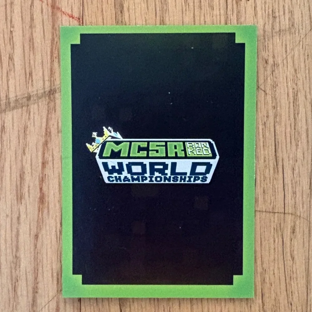 MCSR World Championships Big Big Mongey Trading Card Ludwig Minecraft Speedrun